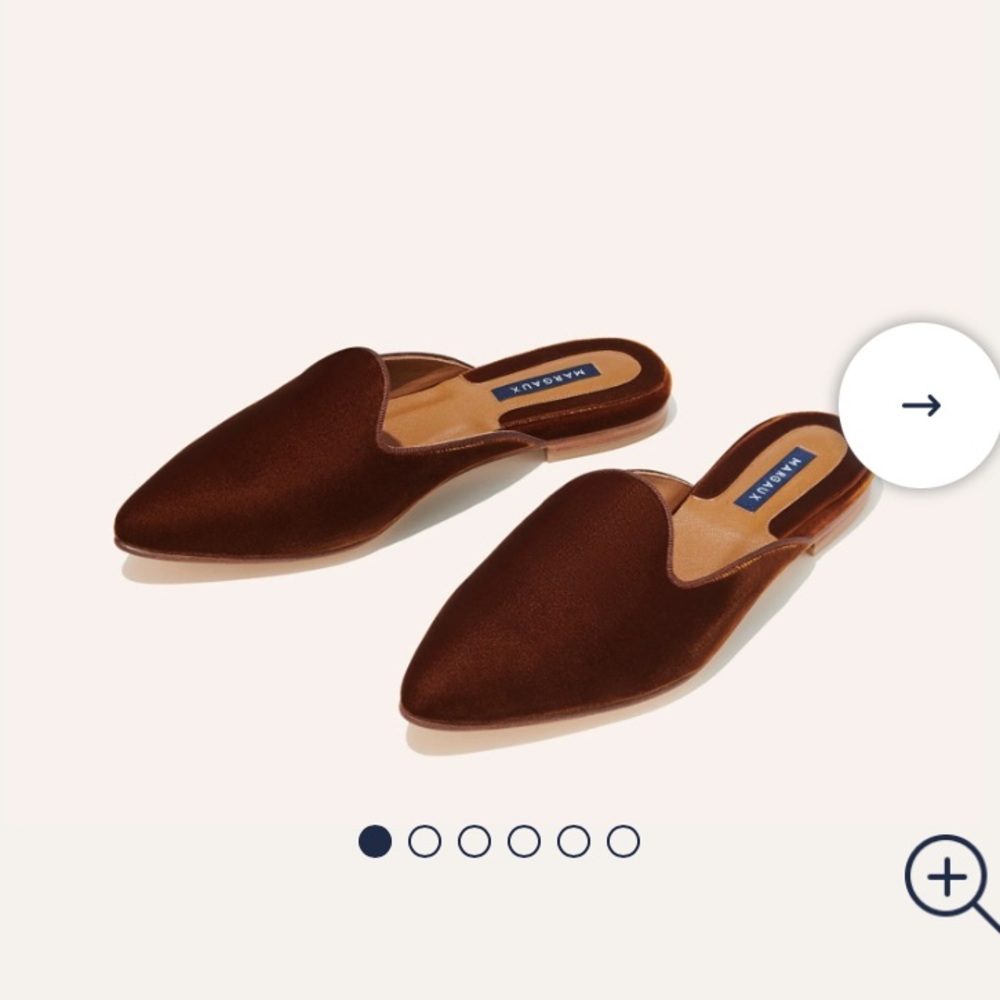 Margaux Mule in Rust Velvet - size 40.5 Medium Width